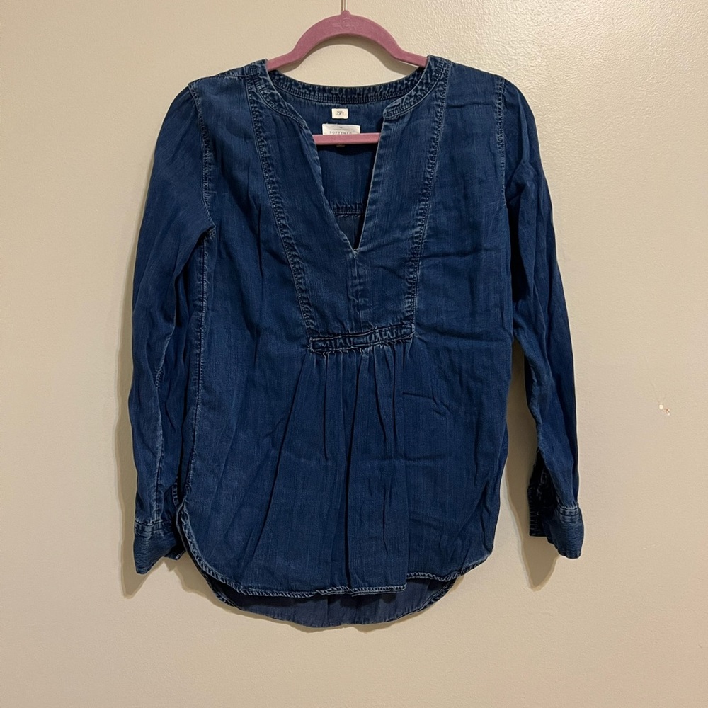 LOFT softened denim top